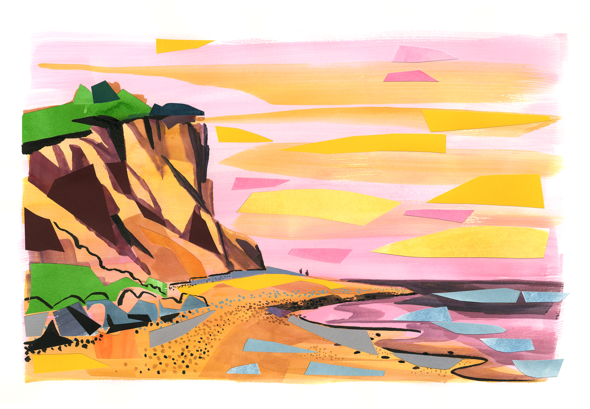 Painting of East Runton Cliffs