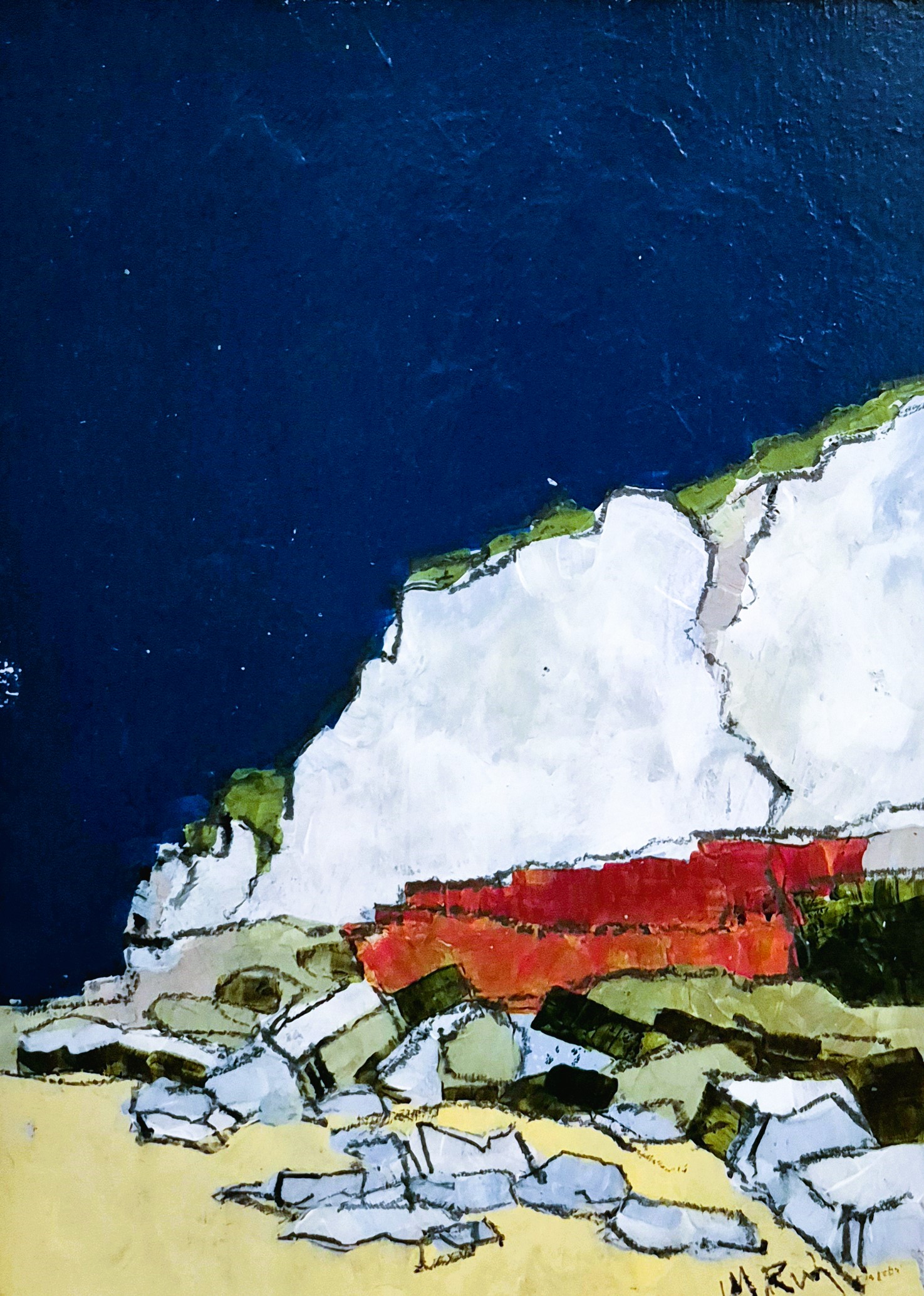 Painting of Hunstanton Cliffs