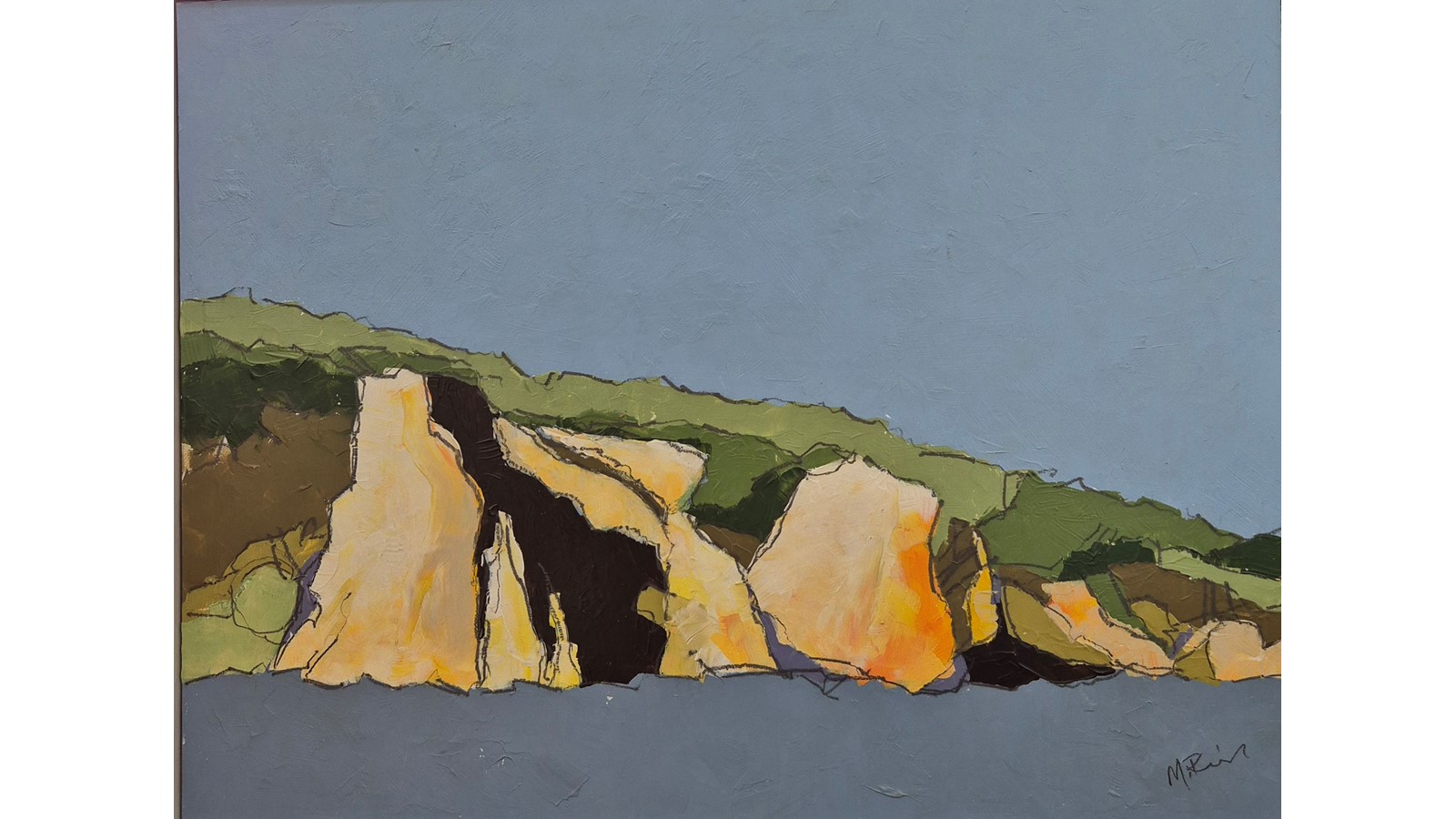 painting of North Norfolk cliffs